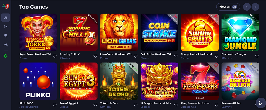 Jokabet Casino site